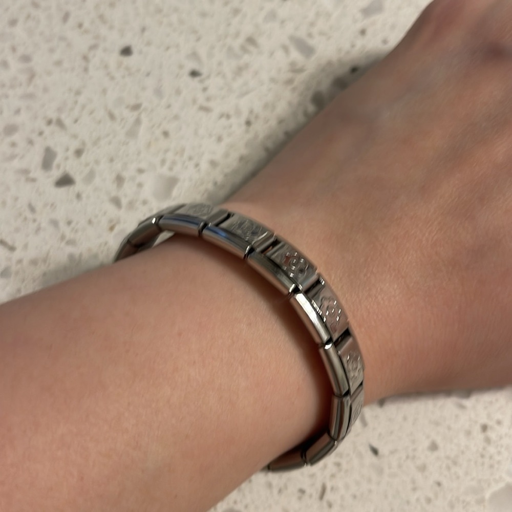 New generic stainless steel stretch bracelet nomination style
